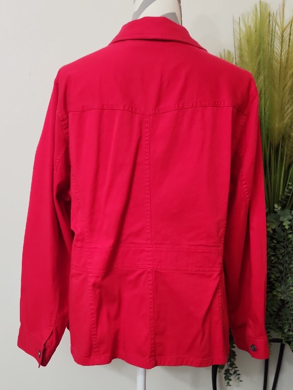 Cato Red Button-Front Jean Jacket - Picture 3 of 11